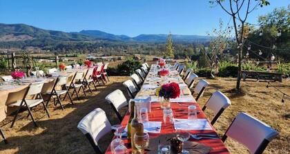 TRASK RIVER HOUSE: A unique home with great views!
Max 9 adults, 3 kids