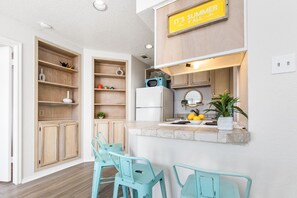 Fridge, microwave, oven, stovetop - Ocean View Condo (Corpus Christi)