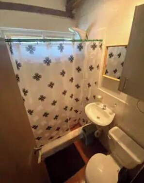 Bañera, jabón, shampoo, papel higiénico
