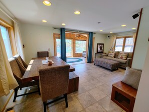 Dining - Water front House. Completely off-grid and just outside of town... (Munsing)