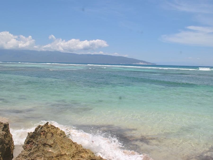 Uitzicht op strand/zee