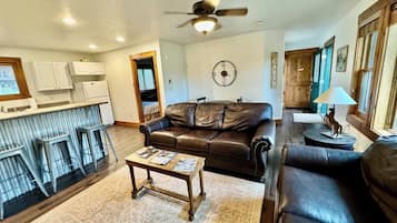 TV, fireplace, offices