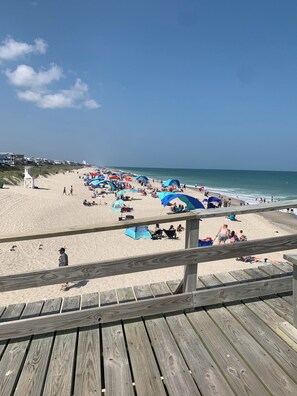 Beach nearby, sun loungers, beach towels