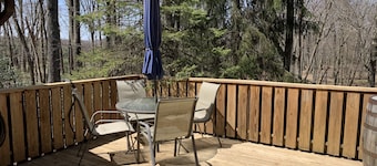New!  Cozy cabin with hot tub and game room.