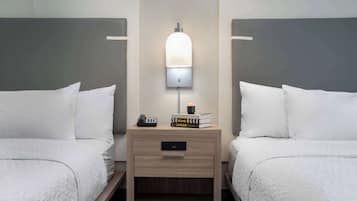 1 bedroom, desk, blackout curtains, iron/ironing board