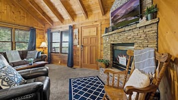 TV, fireplace, offices