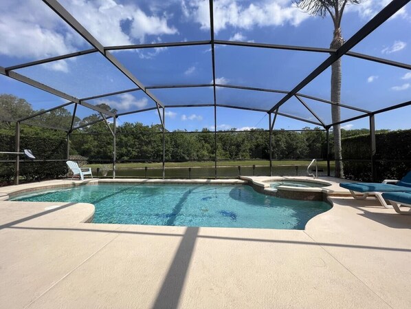 A heated pool
