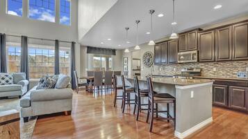 Smart TV, fireplace, video games, printers