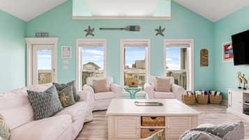 Smart TV, DVD player, table tennis, books