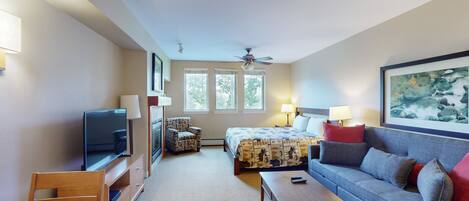 Televisión, chimenea