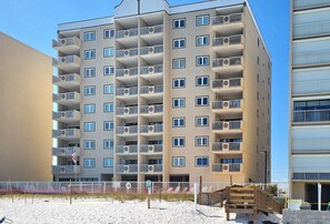 Residents enjoy balconies with ocean views.