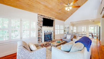 TV, video games, foosball, books