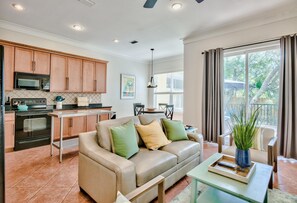 Townhome, 3 Bedrooms | Living room - La Valencia Circle by Forehand Rentals (Panama City Beach)