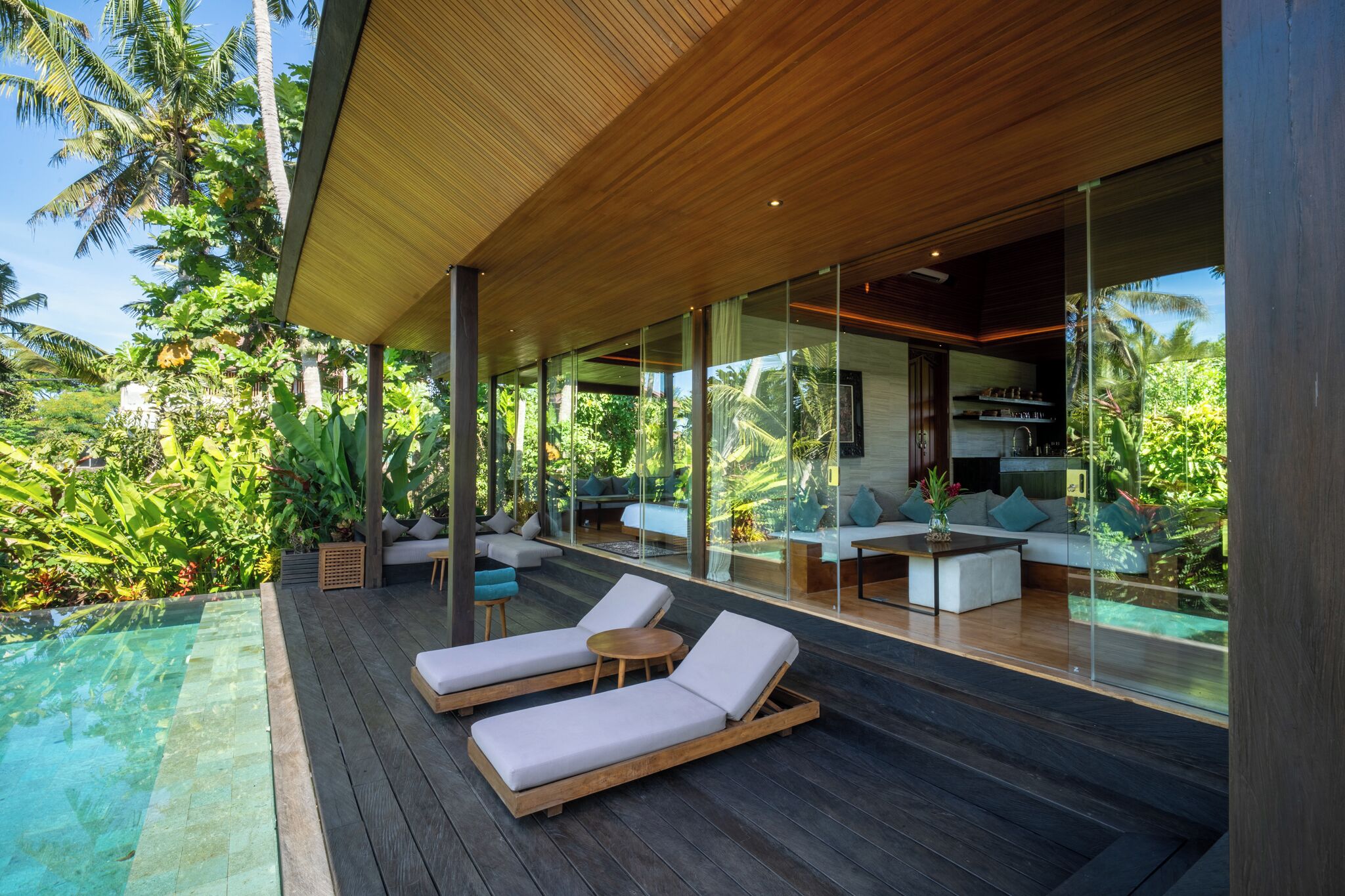 Two Bedroom Prestige Pool Villa | Minibar, in-room safe, desk, iron/ironing board