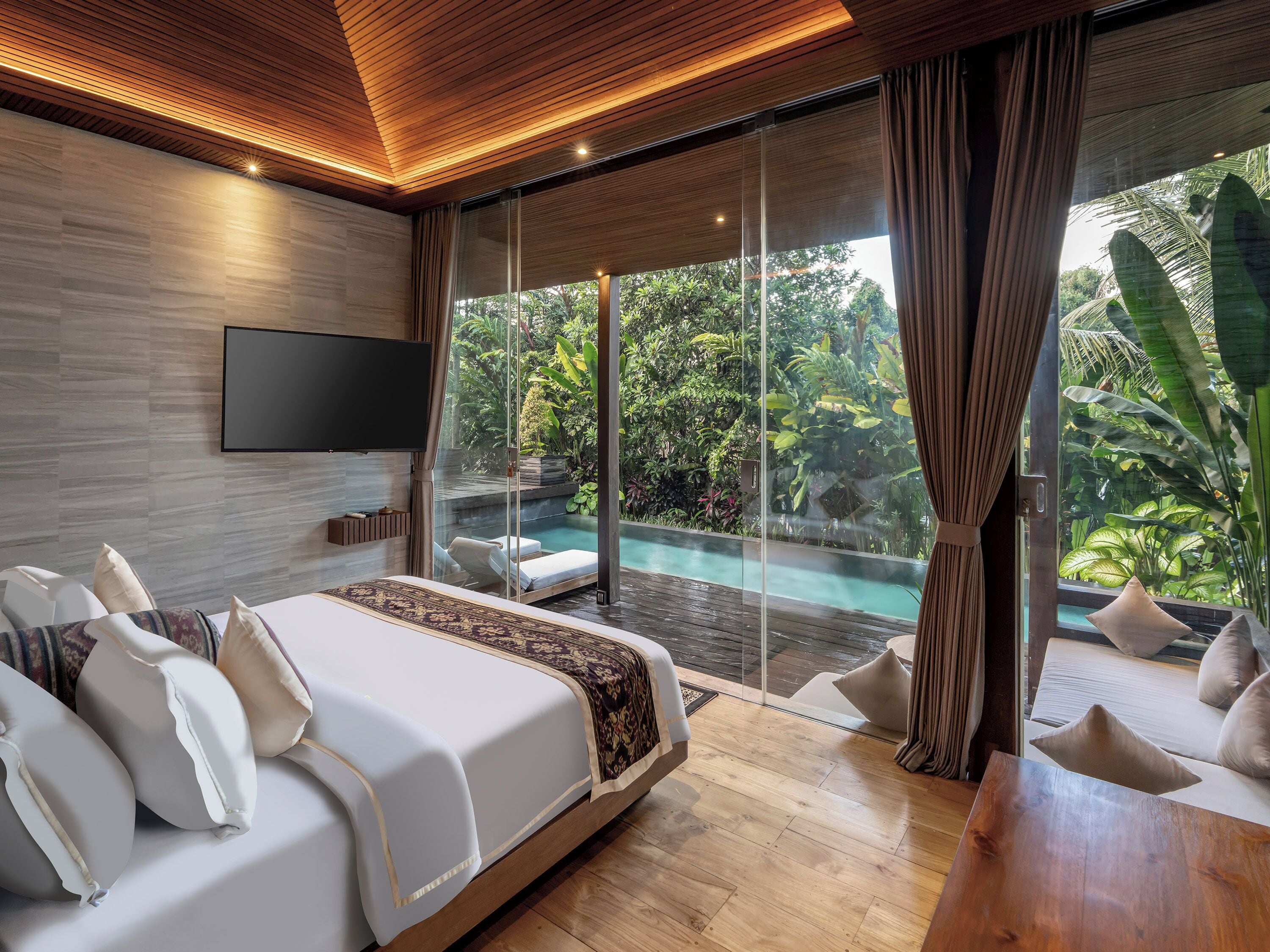 Two Bedroom Prestige Pool Villa with Free Access to Wellness Facilities | Minibar, in-room safe, desk, iron/ironing board