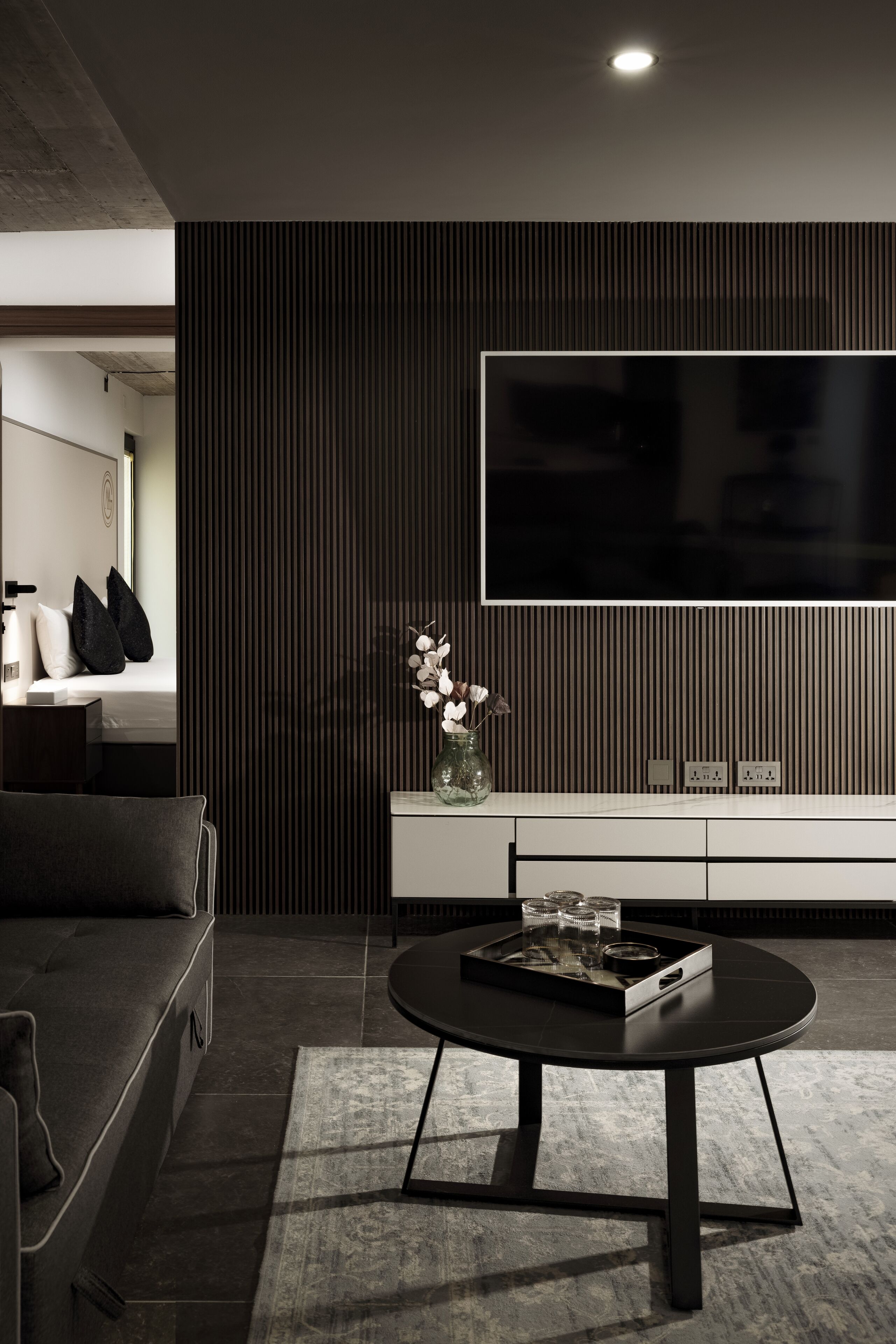 presidential suite | living area | 50-inch smart tv with digital channels, tv
