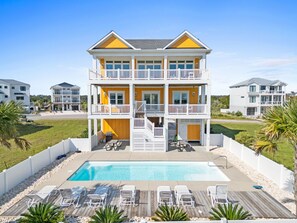 Exterior - Big Orange Beach House at Ocean Isle Beach, custom home with Private heated pool and great views (Ocean Isle Beach)
