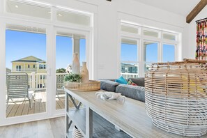 TV - Big Orange Beach House at Ocean Isle Beach, custom home with Private heated pool and great views (Ocean Isle Beach)