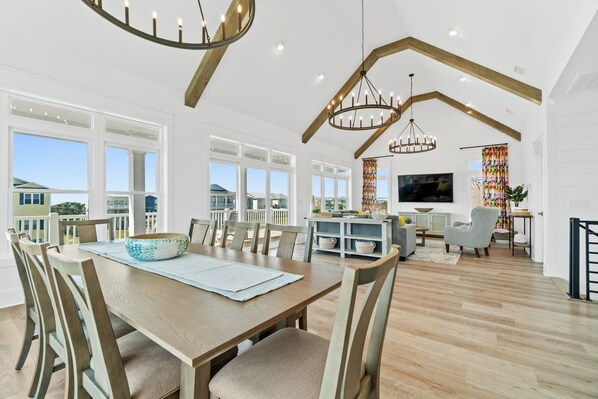 Dining - Big Orange Beach House at Ocean Isle Beach, custom home with Private heated pool and great views (Ocean Isle Beach)