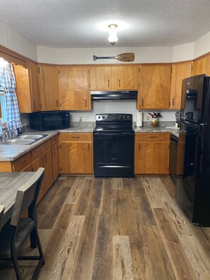 Fridge, microwave, oven, stovetop - Cozy house close to public land areas for recreation! (West Mineral)