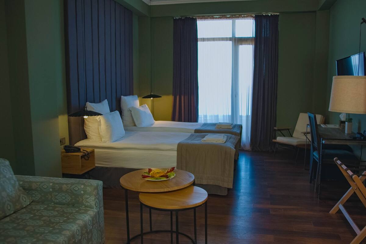 Minibar, WiFi (free), bed sheets
