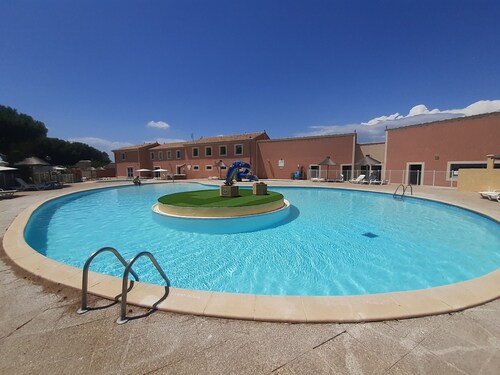 Typical farmhouse with large terrace, private garden and pool access