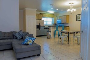 Condo, Multiple Beds, Patio, Pool View | Living area