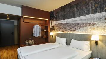Hypo-allergenic bedding available, desk, laptop workspace, soundproofing