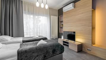 Business-stúdíóíbúð | Rúm með memory foam dýnum, sérvalin húsgögn
