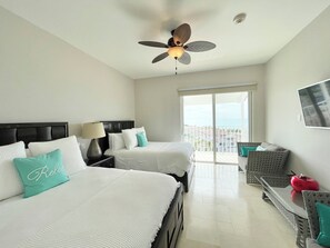 2 bedrooms, iron/ironing board, WiFi, bed sheets