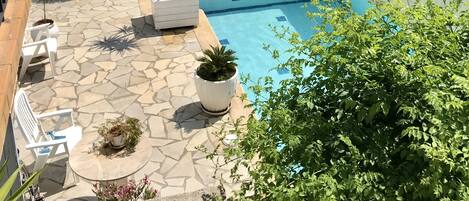 Piscine extérieure, piscine chauffée