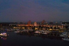 Enjoy stunning marina views from our waterfront hotel, where you can dock your boat and enjoy the surrounding scenery.