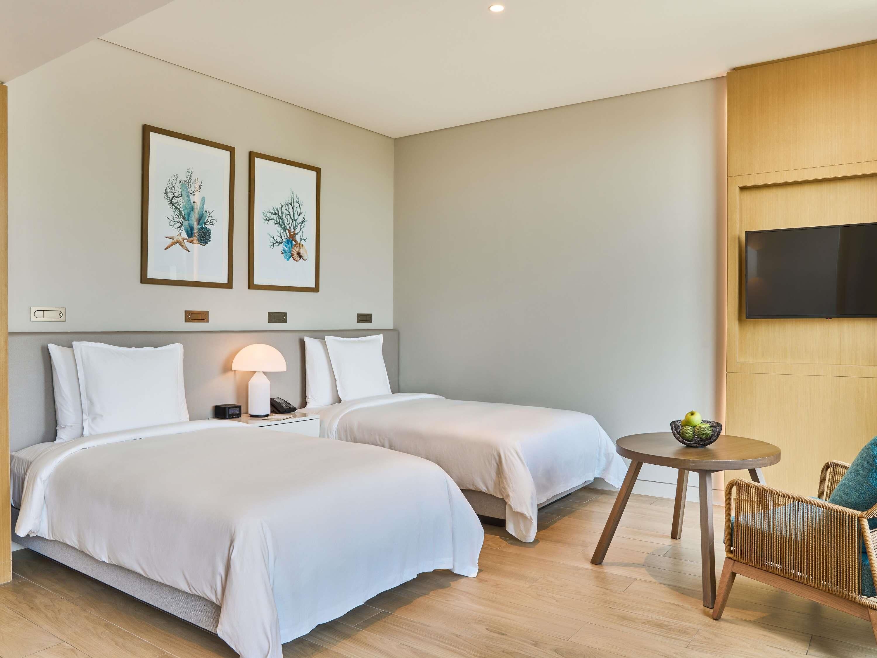 Beachfront Junior Suite with Private Terrace - 2 Single Bed | Minibar, in-room safe, desk, laptop workspace