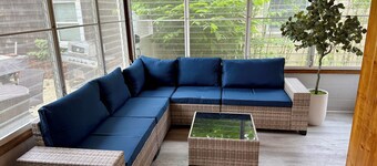 Peaceful Beach Block Oasis - 2 Story Coastal Escape - Sunroom, Patio, Badges