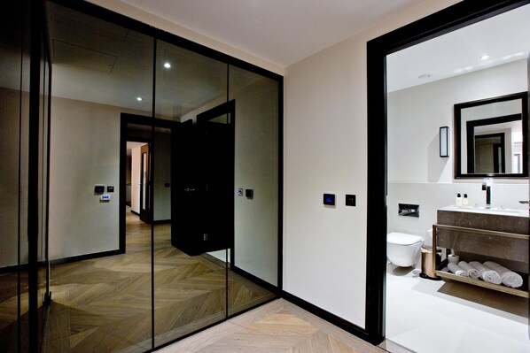Shower, hair dryer