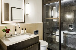 Shower, hair dryer