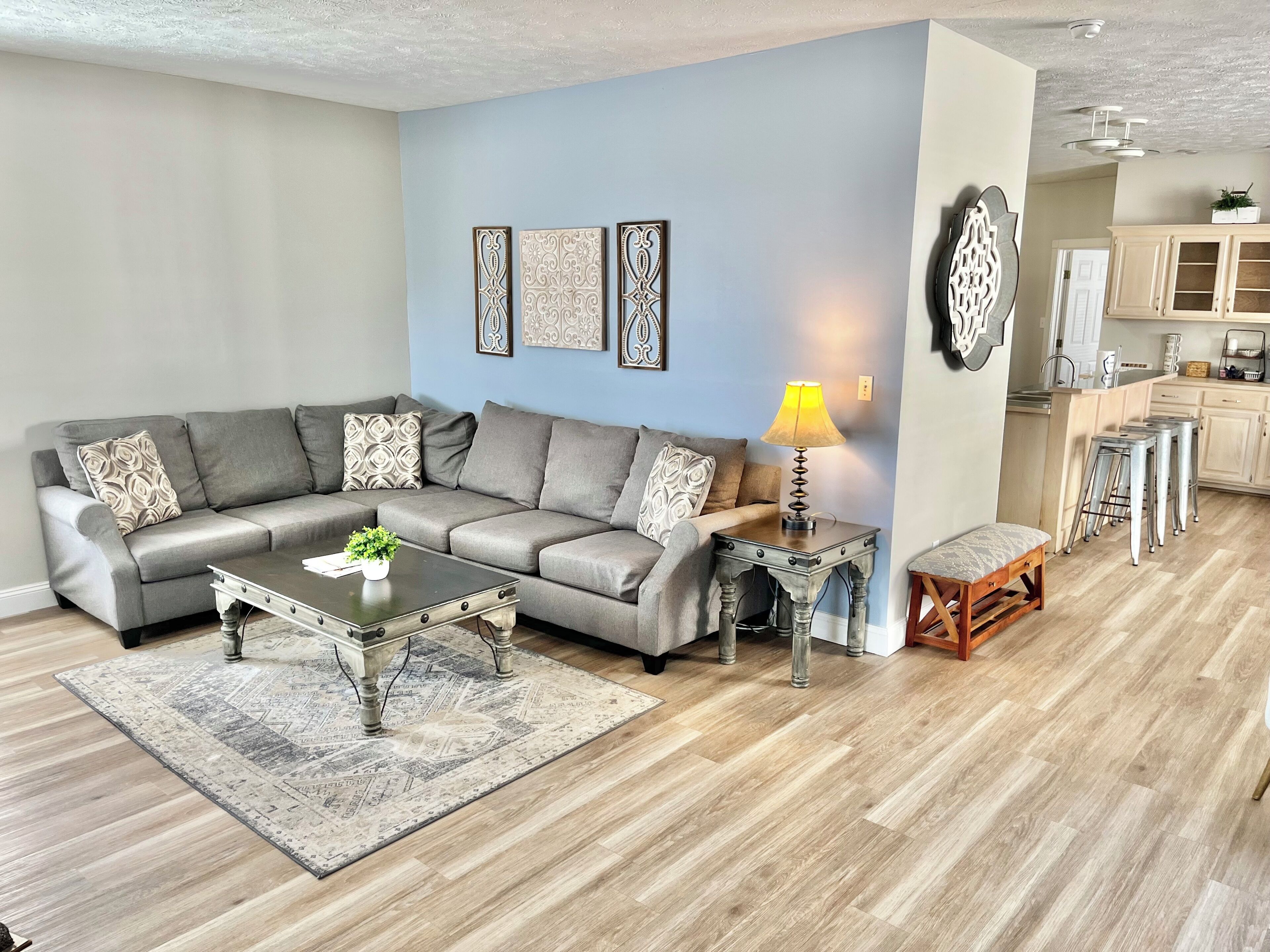 Family Condo | Desk, laptop workspace, WiFi (free), bed sheets