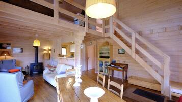 Chalet Confort, baño en la habitación | Lounge