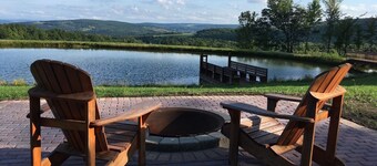 Rustic Log Cabin with Pond and Breathtaking View