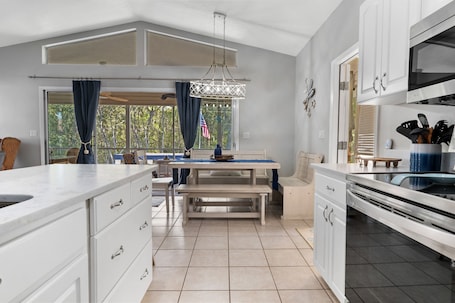 Microondas, horno, lavavajillas, cafetera/tetera