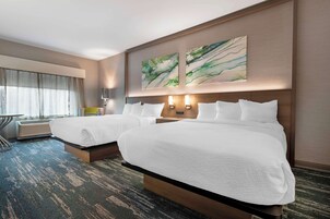 Standard Room, 2 Queen Beds, Non Smoking | Desk, blackout drapes, iron/ironing board, free WiFi