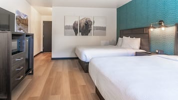 Comfort Double Room | Premium bedding, Select Comfort beds, desk, laptop workspace