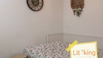 1 bedroom, travel crib, free WiFi, bed sheets