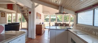 Atypical, bright house on the edge of a forest, ideal for a large family.