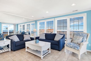 Smart TV - Ocean Front 2-bedroom top floor, great views and location (Tybee Island)