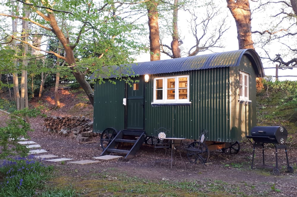 Shepherd hut, wood stove, fire pit, BBQ in small woods. 1066 Country\/High Weald.