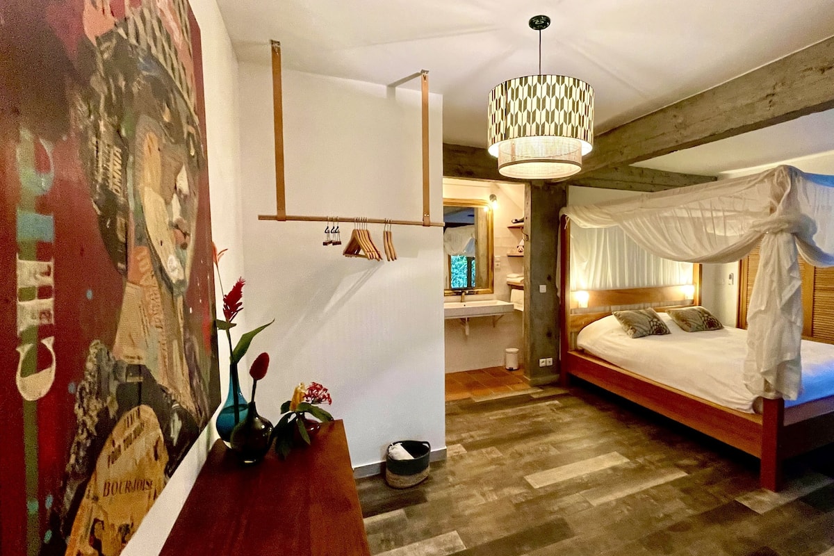 Deluxe-loftíbúð - með baði - útsýni yfir garð | 1 svefnherbergi, ítölsk Frette-rúmföt, rúmföt af bestu gerð, dúnsængur