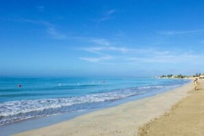 Beach nearby, sun-loungers