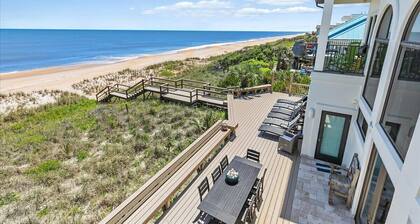 Beachfront Villa, Panoramic Deck & Private Beach