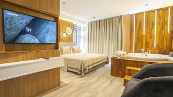 Ropa de cama de alta calidad y minibar